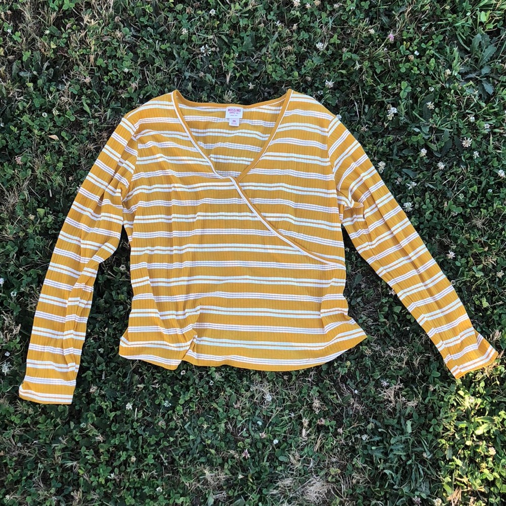 Mossimo Yellow Long Sleeve Shirt XXL